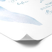 Something Blue Blue Bow Bridal Shower Welcome Sign Poster (Hoek)