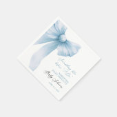 Something Blue Blue Strik Verlovingsfeest Servet (Hoek)