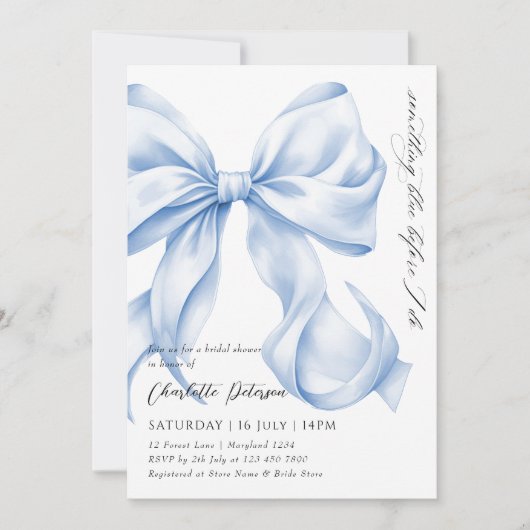 Something Blue Boog Bruidsfeest Kaart (Voorkant)