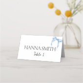 Something Blue Boog Bruiloft Tying the Knot Plaatskaartje (Voorkant)