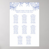 Something Blue Botanical Seating Chart Poster (Voorkant)