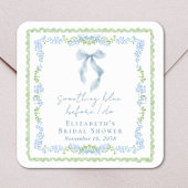 Something Blue Bow Bruidsfeest Vierkante Sticker