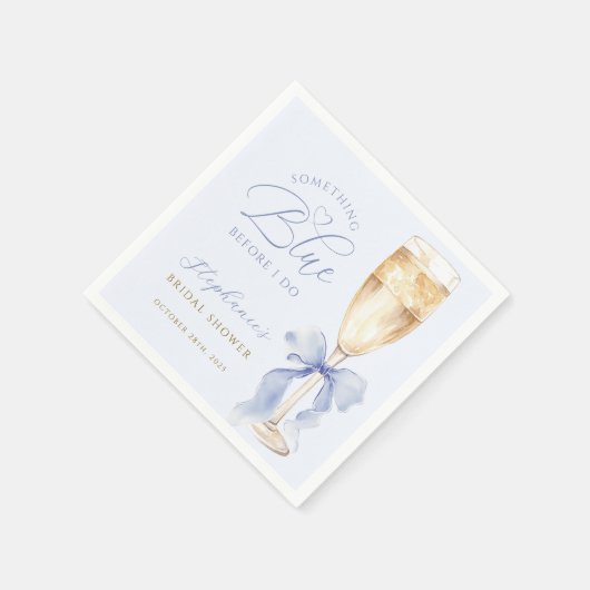 Something Blue Bow Bruiloftfeest Servetten (Hoek)