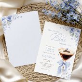 Something Blue Bow Coffee Bridal Shower Kaart