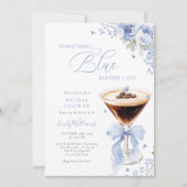 Something Blue Bow Coffee Bruidsuitnodiging Kaart (Voorkant)