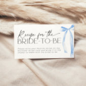 Something Blue Bow Recept voor Bride-to-Be Request Informatiekaartje