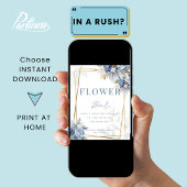 Something Blue Bridal Flower Bar Sign Poster