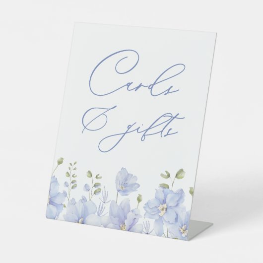 Something Blue Bridal Shower Cards & Gifts Reclamebord Met Voetstuk (Voorkant)