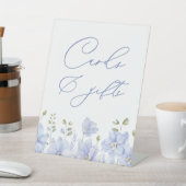 Something Blue Bridal Shower Cards & Gifts Reclamebord Met Voetstuk (Insitu)