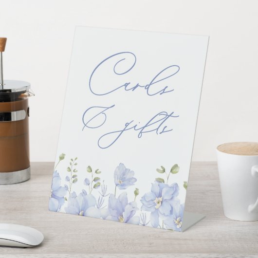 Something Blue Bridal Shower Cards & Gifts Reclamebord Met Voetstuk (Insitu)