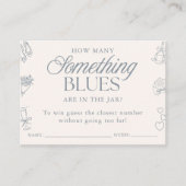 Something Blue Bridal Shower Guessing Game Informatiekaartje (Voorkant)