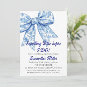Something Blue Bridal Shower Invitation Kaart (Staand voorkant)