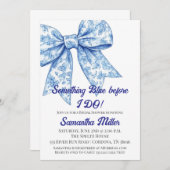 Something Blue Bridal Shower Invitation Kaart (Voorkant / Achterkant)
