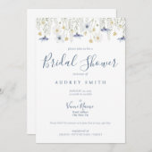 Something Blue Bridal Shower Invitation Kaart (Voorkant / Achterkant)