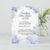 Something Blue Bridal Shower Invitation Kaart (Staand voorkant)