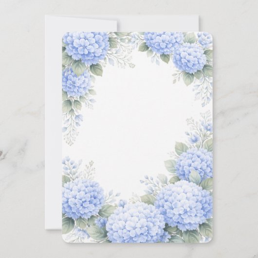 Something Blue Bridal Shower Invitation Kaart (Achterkant)