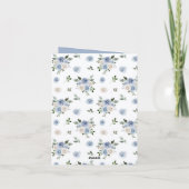 Something Blue Bridal Shower Thank You Card (Achterkant)