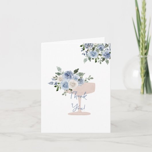 Something Blue Bridal Shower Thank You Card (Voorkant)