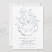  Something Blue Bridal Tea Vrijgezellenfeest Kaart (Voorkant)