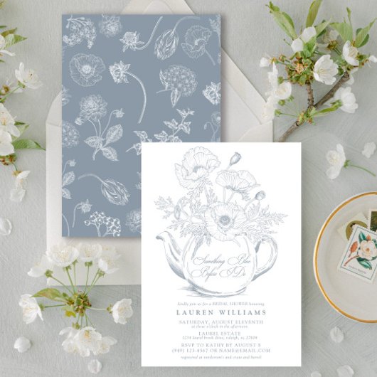  Something Blue Bridal Tea Vrijgezellenfeest Kaart