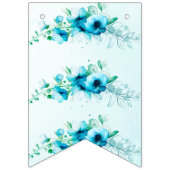 Something Blue Bruid Wordt Bruid Bloemige Bruiloft Vlaggetjes (Eerste vlag)