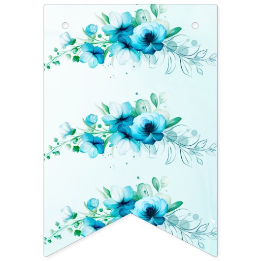 Something Blue Bruid Wordt Echtgenote Bloemrijke B Vlaggetjes (Tweede vlag)