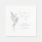 Something Blue Bruidsboeket Bruidsmeisjes Bruiloft Servet (Voorkant)