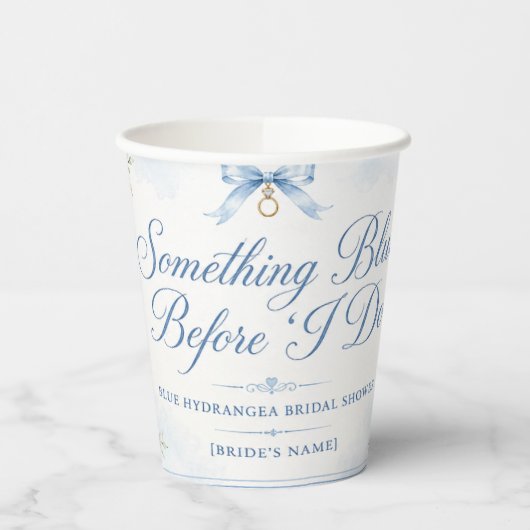 Something Blue Bruidsfeest Papieren Bekers | Blauw (Links)