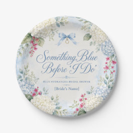 Something Blue Bruidsfeest Papieren Borden | Blauw Bordje