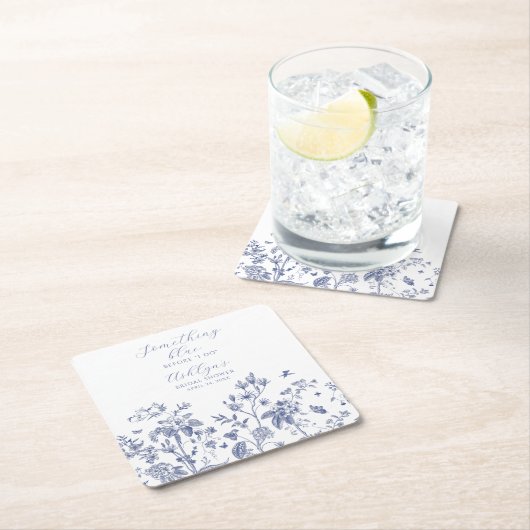 Something Blue Bruidsfeest Papieren Slaghoedje Kartonnen Onderzetters (Insitu)