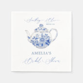 Something Blue Bruidsfeest Thee servies met toile- Servet (Voorkant)
