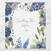 Something Blue Bruidsfeest Wine Etiket (Enkel label)