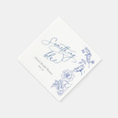 Something Blue Bruidsuitnodiging Servet (Hoek)