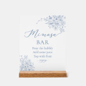 Something Blue Bruiloft Mimosa Bar Acryl Bord (Voorkant)