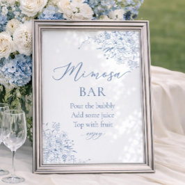 Something Blue Bruiloft Mimosa Bar Poster