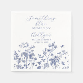 Something Blue Bruiloft Trouwerij Papieren Cocktai Servet