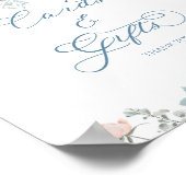 Something Blue Bruiloft Uitnodigingskaarten en Cad Poster (Hoek)