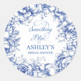 Something Blue Bruiloft Uitnodigingsstickers Ronde Sticker