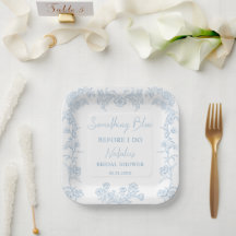 Something Blue Bruiloftsborrel Vintage Bloemengren