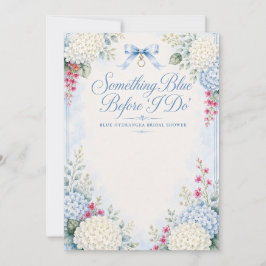 Something Blue Bruiloftsfeest | Blauwe Hortensia Kaart