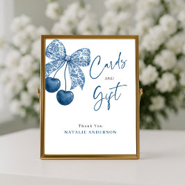 Something Blue Bruiloftsshower Kaarten & Cadeau Bo Poster