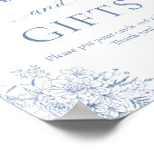 Something Blue Bruiloftsshower Kaarten en Cadeaus Poster (Hoek)