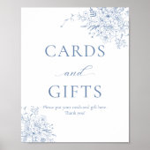 Something Blue Bruiloftsshower Kaarten en Cadeaus Poster (Voorkant)