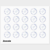 Something Blue Bruiloftsuitnodiging Ronde Sticker (Vel)