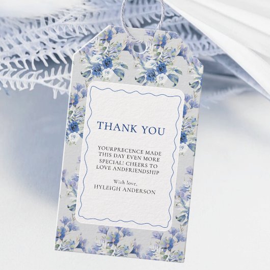 Something Blue Calla Lily Ribbon Bow Vrijgezellenf Cadeaulabel
