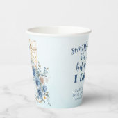 Something Blue Champagne Bloemachtige Bruidsmeisje Papieren Bekers (Links)