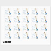 Something Blue Champagne Bruids Brunch Vierkante Sticker (Vel)