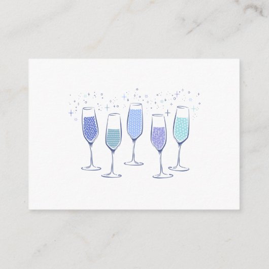 Something Blue Champagne Bruidsdouche Informatiekaartje (Achterkant)