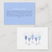 Something Blue Champagne Bruidsdouche Informatiekaartje (Voorkant / Achterkant)
