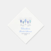 Something Blue Champagne Bruiloftsfeest Servet (Hoek)